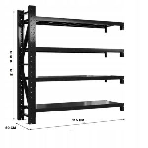 Regał magazynowy dostawny 250x120x50 cm | Professional Rack
